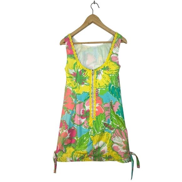 LILY PULITZER Delia Floral Shift Dress in Shorely Big Blue Flirt Size 6 - Picture 9 of 17